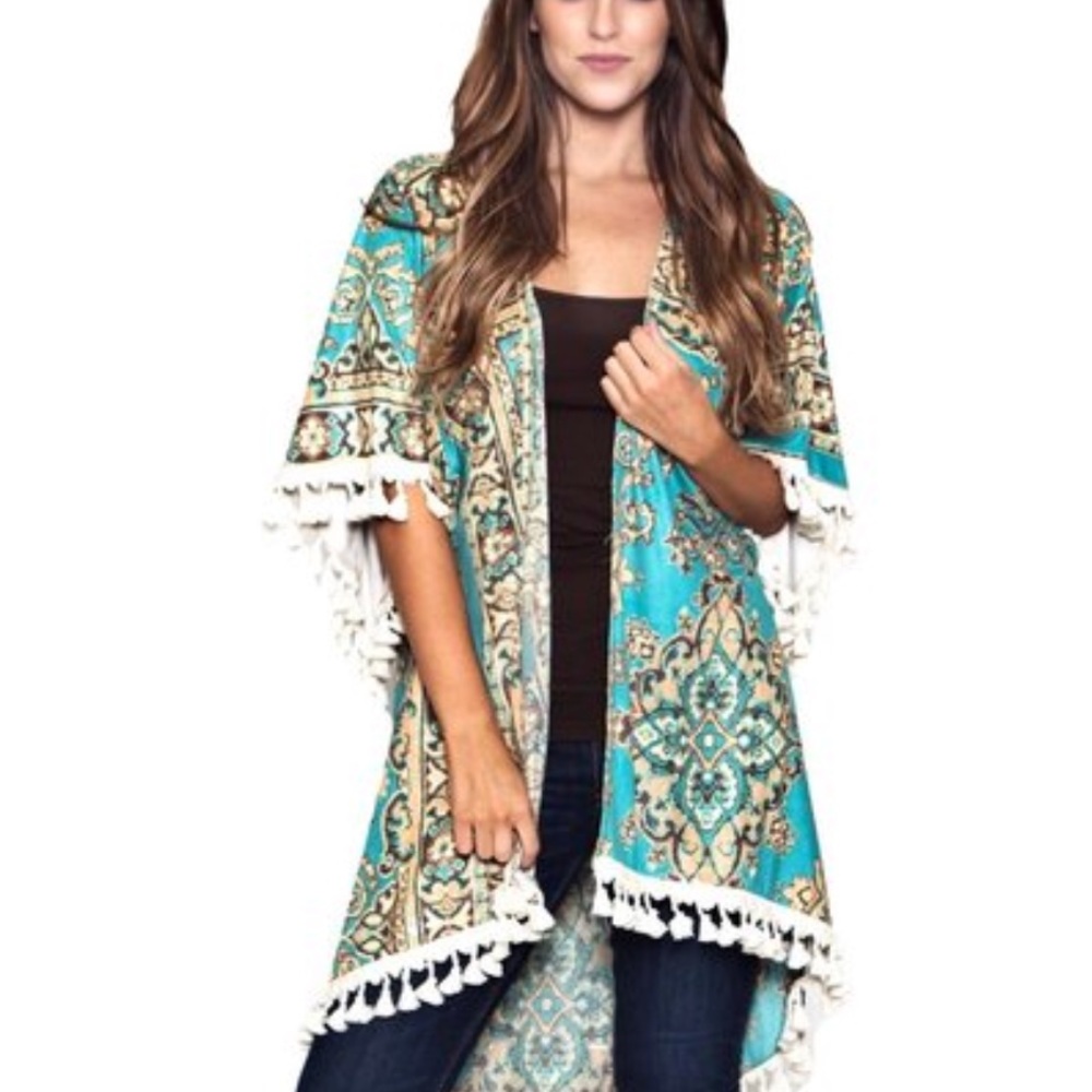 JUDITH MARCH ALDIN RUG SUEDE PRINT Cozy Cardigan - Picture 3 of 6